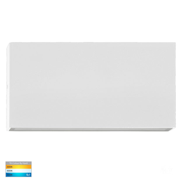 Essil Surface Mounted Up and Down Wall Light White 2.5w Built-in Tri 12v