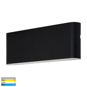 Lisse Black Surface Mounted Wall Light 12w Built-in tri Colour 12v