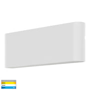 Lisse White Surface Mounted Wall Light 12w Built-in tri Colour