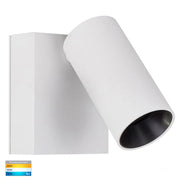 Revo Single Adjustable Wall Pillar Light White 9w COB TRI Colour