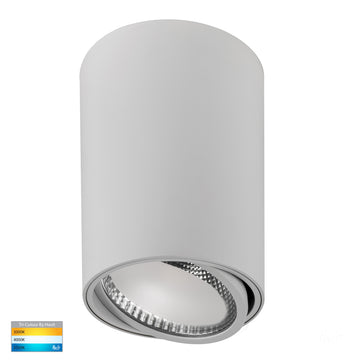 Nella White Surface Mounted Adjustable Round Downlight 18w COB TRI Colour