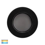 Lexan Black Surface Mounted Round Polycarb Downlight 9in1 GU10 TRI Colour