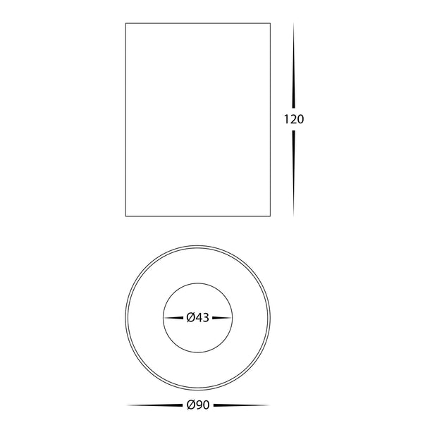 Nella 12w 5CCT Surface Mounted Round Downlight Black