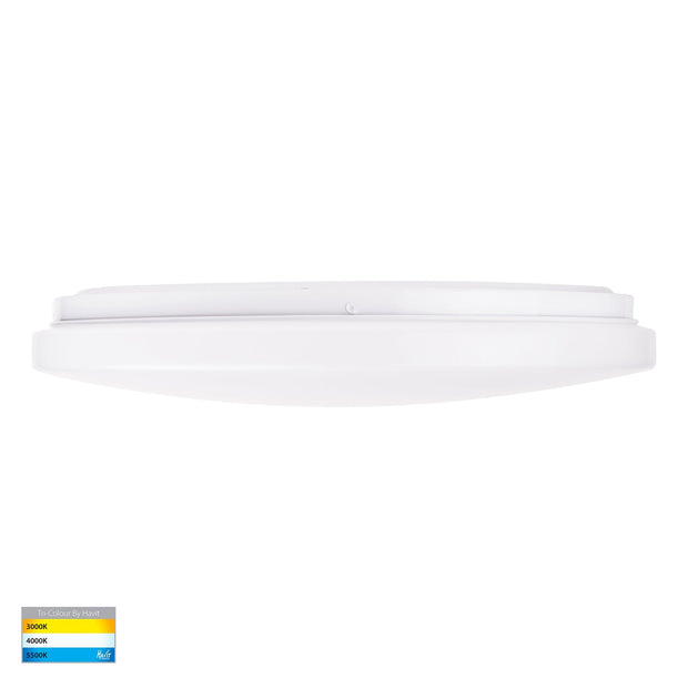 Ostra 28w CCT LED Dimmable 377mm Oyster Light White