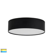 NELLA Black 220mm Surface Mounted Round Oyster Light 20w SMD TRI Colour
