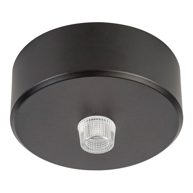 70mm Surface Mounted Round Single Canopy Black