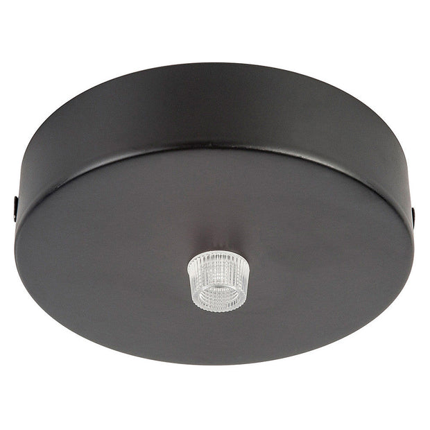 HV9705-9025-BLK-RND 100mm Surface Mounted Round Single Canopy Black