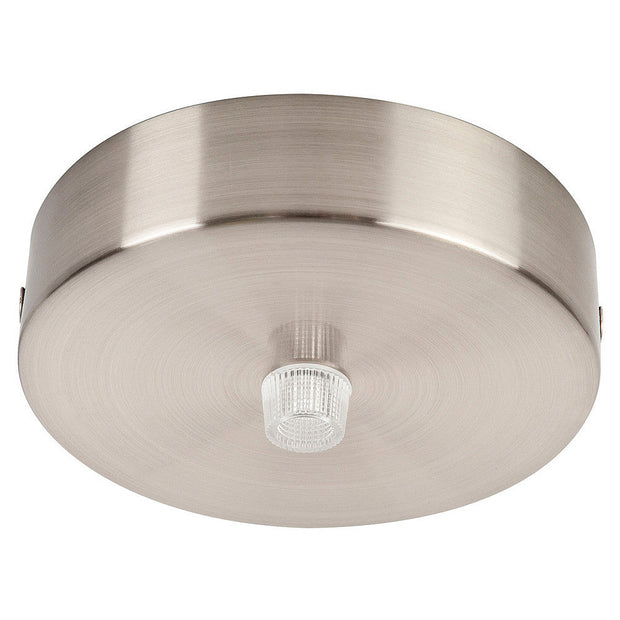 100mm Surface Mounted Round Single Canopy Satin Chrome