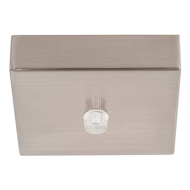 100mm Surface Mounted Square Single Canopy Satin Chrome