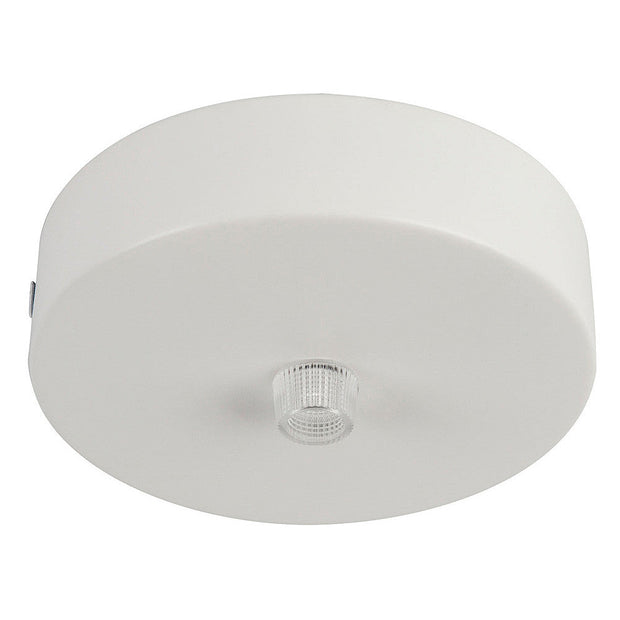 100mm Surface Mounted Round Single Canopy White