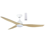 Avoca 52 3 Blade DC Smart Ceiling Fan with Dim 20w CCT LED Light White/Oak
