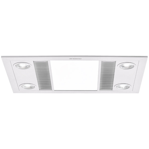Linear 3 in 1 Bathroom Heater with Exhaust Fan and LED Lights - White