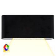 Lisse Surface Mounted Wall Light Black 6w Built-in LED RGBW 12v