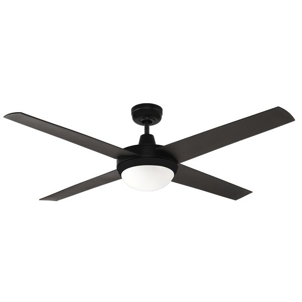 Urban 2 Outdoor 52 AC Ceiling Fan Black with E27 Light