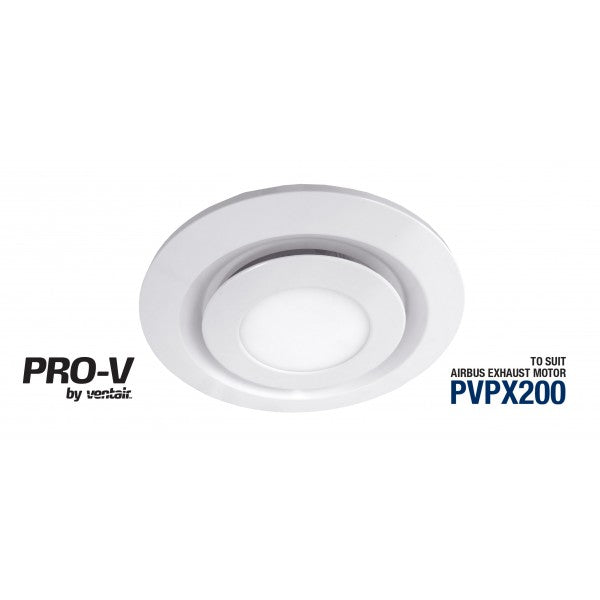 Airbus 200 LED Bathroom Exhaust Fan -  Round - White