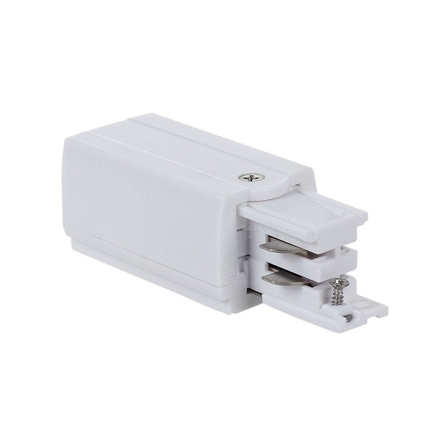 Live End Power Adapter To Suit 3 Circuit Track Left White