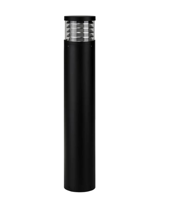 1000mm 240v 24w Large Black Louvred LED Bollard Light