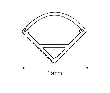 Aluminium Extrusion 2m Corner Mount Profile Silver