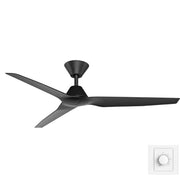 Infinity-ID 54 DC Ceiling Fan Black with Wall Control