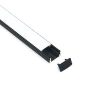 Aluminium Extrusion 2m Surface Mount Profile Black