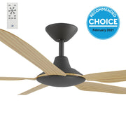 Storm DC 56 Ceiling Fan Black with Bamboo