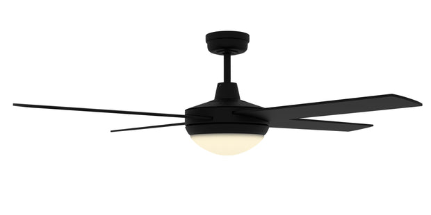 Ascot AC 52 Ceiling Fan Black with 2xE27 Light