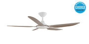 Storm DC 48 Ceiling Fan White and Koa with LED Light