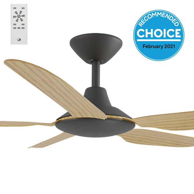 Storm DC 52 Ceiling Fan Black with Bamboo