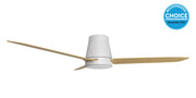 Profile DC 50 Ceiling Fan White and Bamboo with LED Light