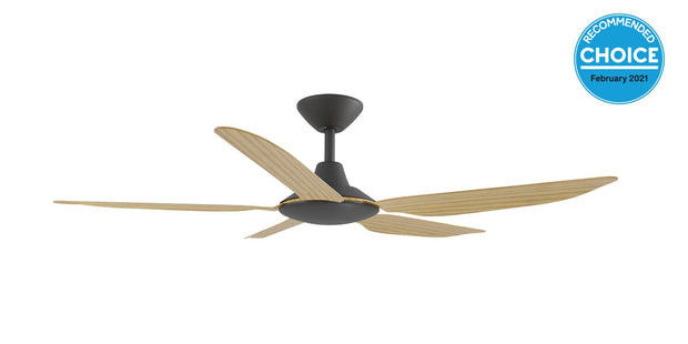 Storm DC 52 Ceiling Fan Black with Bamboo