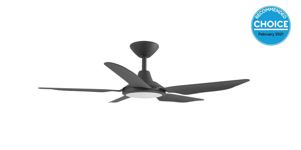Storm DC 42 Ceiling Fan Black with LED Light