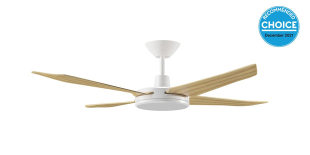 Enviro DC 52 Ceiling Fan White with Bamboo