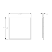 36w CCT LED Backlit Panel 600mmx600mm White