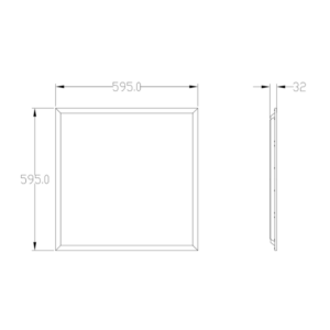 36w CCT LED Backlit Panel 600mmx600mm White