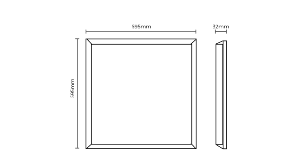 25w 4000K LED Backlit Panel 600mmx600mm White with Driver