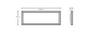 36w CCT LED Backlit Panel 1200mmx300mm White