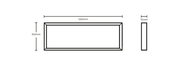 36w CCT LED Surface Mount Backlit Panel 1200mmx300mm White