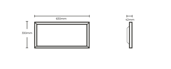 Recess Mount Frame to Suit 600mm x 300mm Panel White