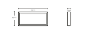 Surface Mount Frame to Suit 600mm x 300mm Panel White