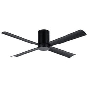 Carrara Flush 4 Blade 48 Hugger DC Smart Ceiling Fan Black