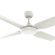 Viper 52 4 Blade DC Smart Ceiling Fan with Dim 18w CCT LED Light White
