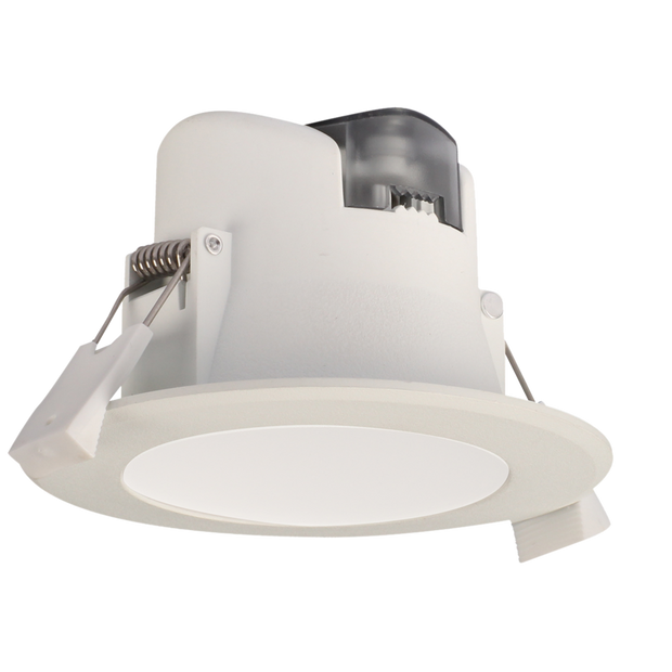 Wave 7W Flush Face LED Downlight TRI Colour - White