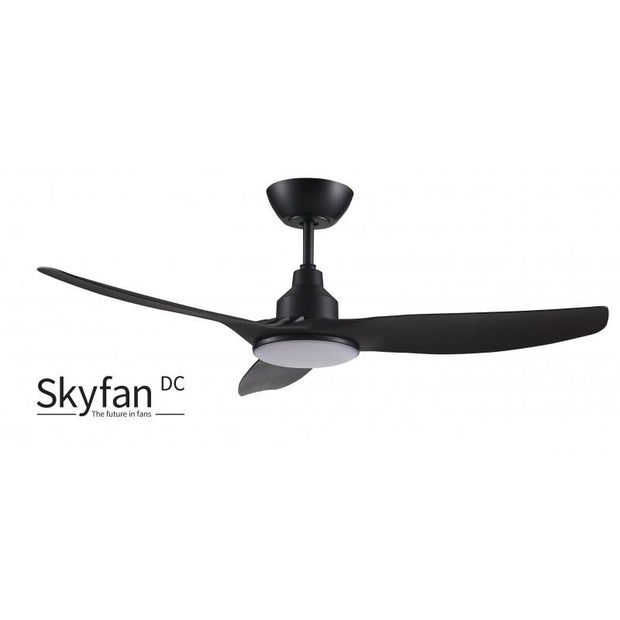 Skyfan 52 DC Ceiling Fan Black  with LED Light