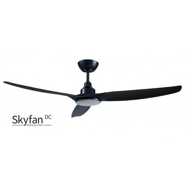 Skyfan 60 DC Ceiling Fan Black with LED Light