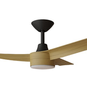 Turaco 52 Ceiling Fan Black and Bamboo with LED Light