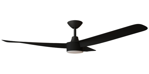 Turaco 56 Ceiling Fan Black with LED Light